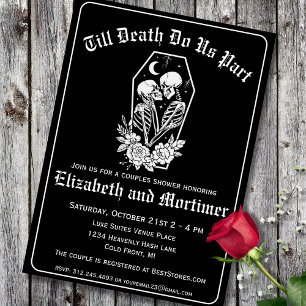 Squelette floral Couples Douche Invitation