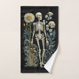 squelette floral magique boho vintage en noir
