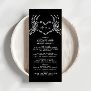 Squelette gothique Mains Halloween Menu Mariage