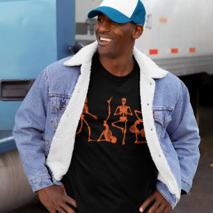 Squelette Halloween T-shirt Dansant Skeleton T-shi