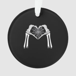 Squelette Mains Cobweb Coeur (Blanc) Classique