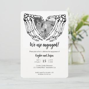 Squelette Mains Engagement Partie Photo Invitation
