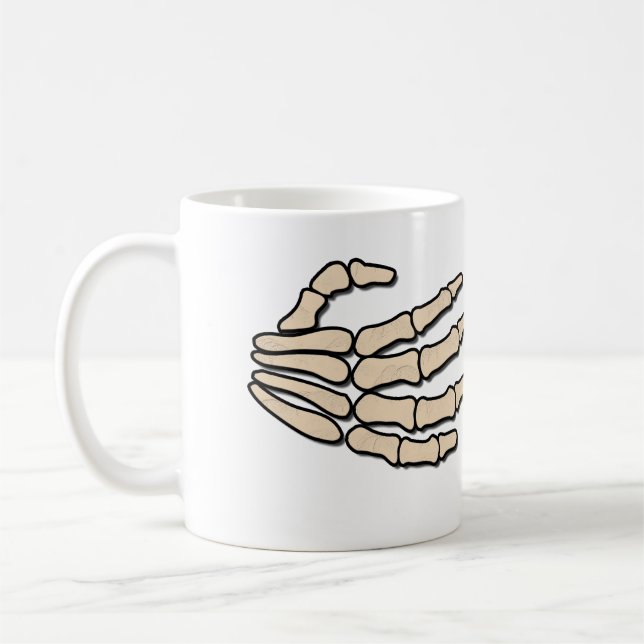 Squelette Mains froides à la Mug de café os (Gauche)