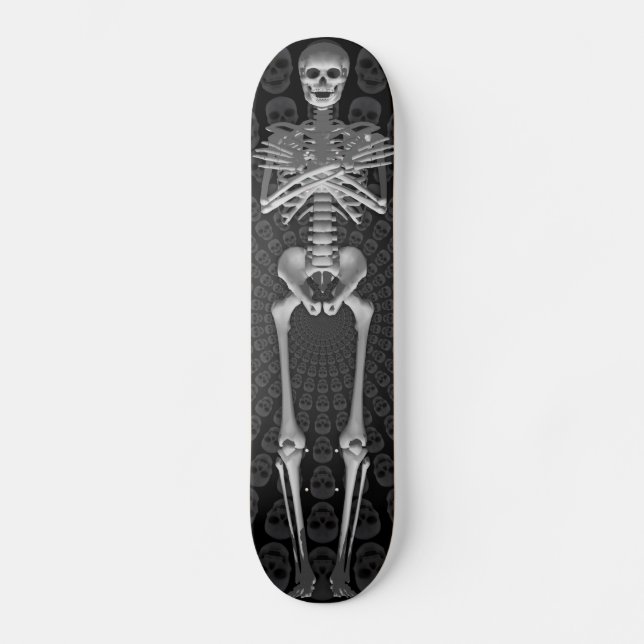 Squelette pleine longueur : Skateboard personnalis (Recto)