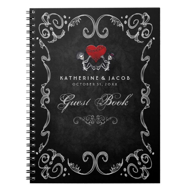 Squelettes de livre d'invité de mariage de (Devant)