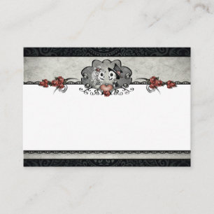 Squelettes de mariage noirs et cartes VIERGES