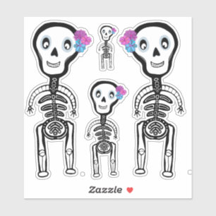 Squelettes heureux de Sticker en vinyle coupé sur 