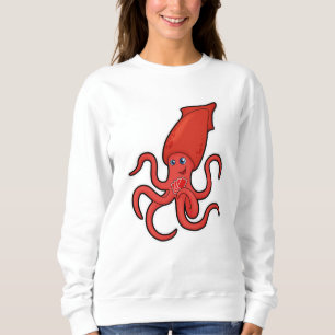 Squid at Poker with Poker cards Sweatshirt
