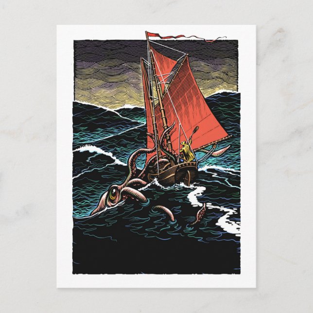 Squid Attack Postcard (Front)