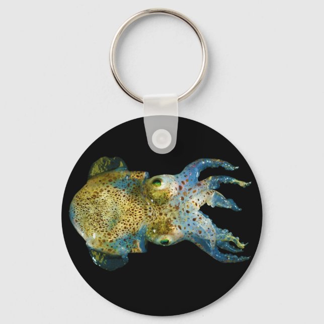 Squid Bobtail Dumpling Stubby Sepiola Atlantica Keychain (Front)