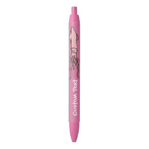 Squid Cartoon Red Ink Pen
