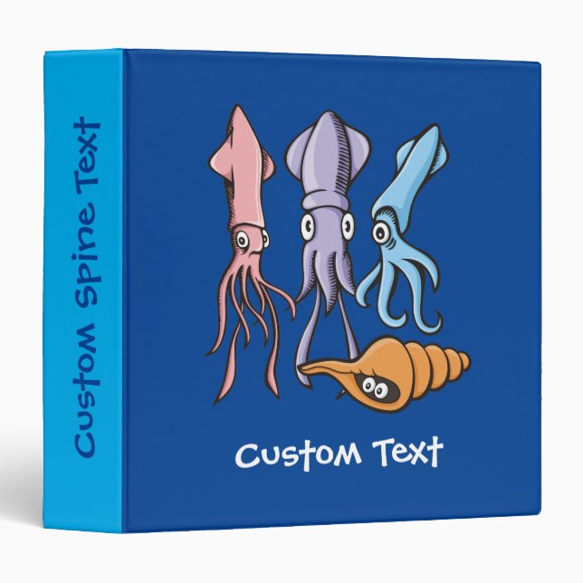 Squid Cartoons Binder (Front/Spine)