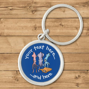 Squid Cartoons Keychain