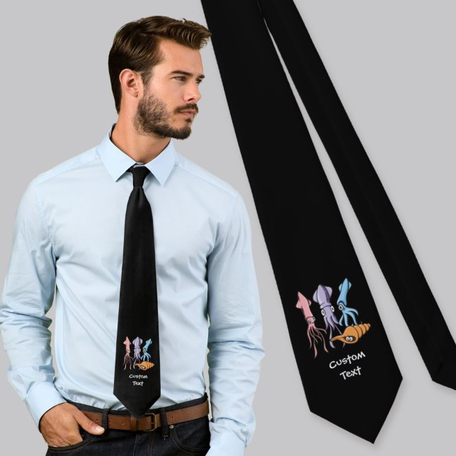 Squid Cartoons Tie (Creator Uploaded)