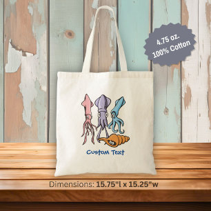 Squid Cartoons Tote Bag
