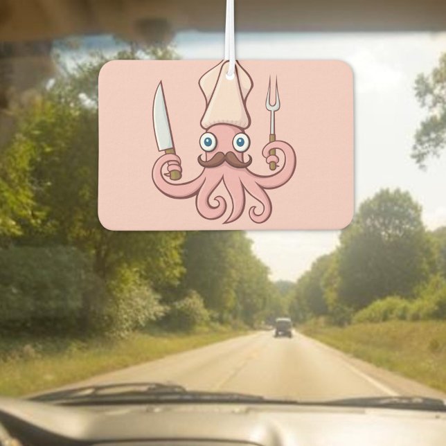 Squid Chef Cartoon Air Freshener (Creator Uploaded)