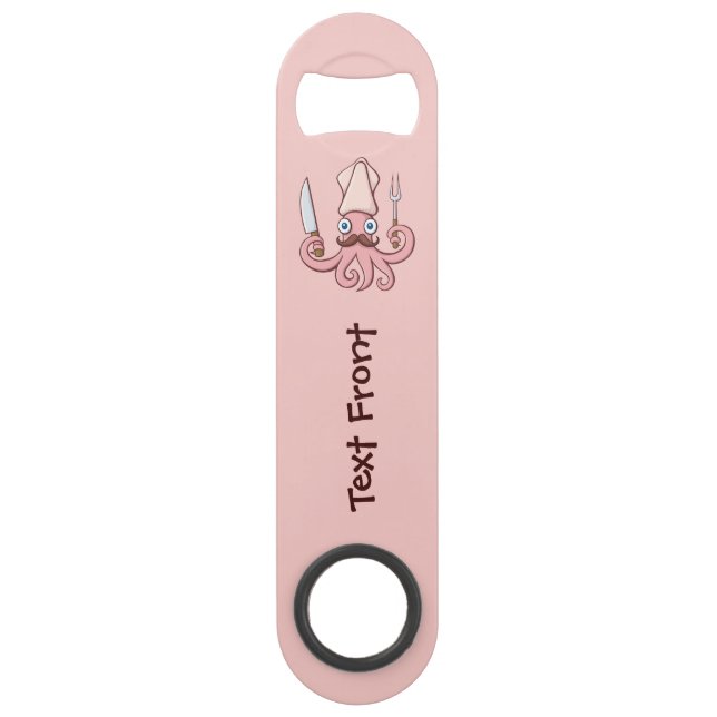 Squid Chef Cartoon Bar Key (Front)