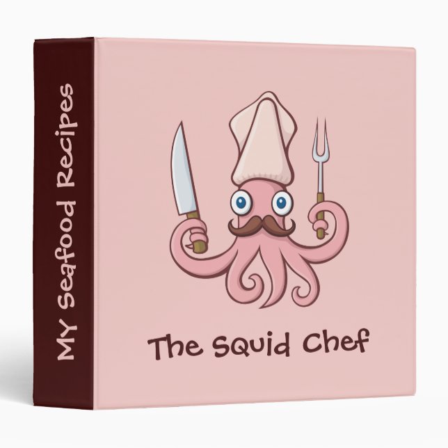 Squid Chef Cartoon Binder (Front/Spine)