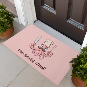 Squid Chef Cartoon Doormat