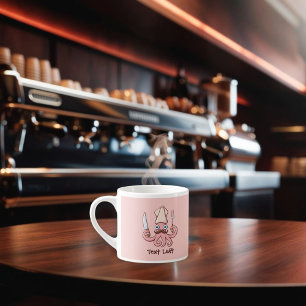 Squid Chef Cartoon Espresso Cup