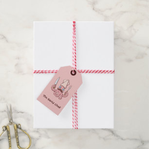 Squid Chef Cartoon Gift Tags