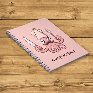 Squid Chef Cartoon Notebook
