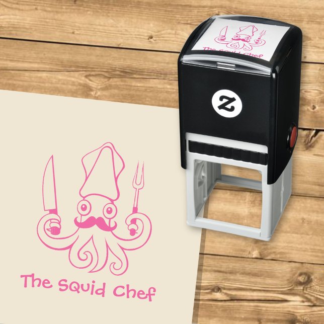 Squid Chef Cartoon Self-inking Stamp (Creator Uploaded)