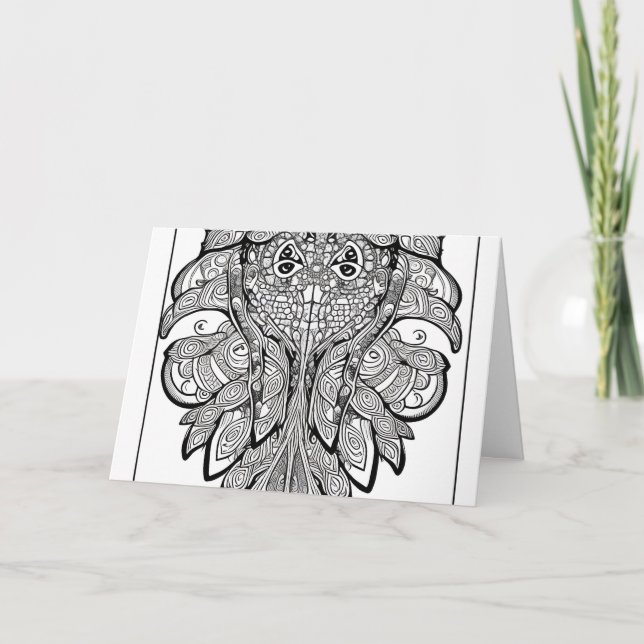 Squid Face Note Card (Front)