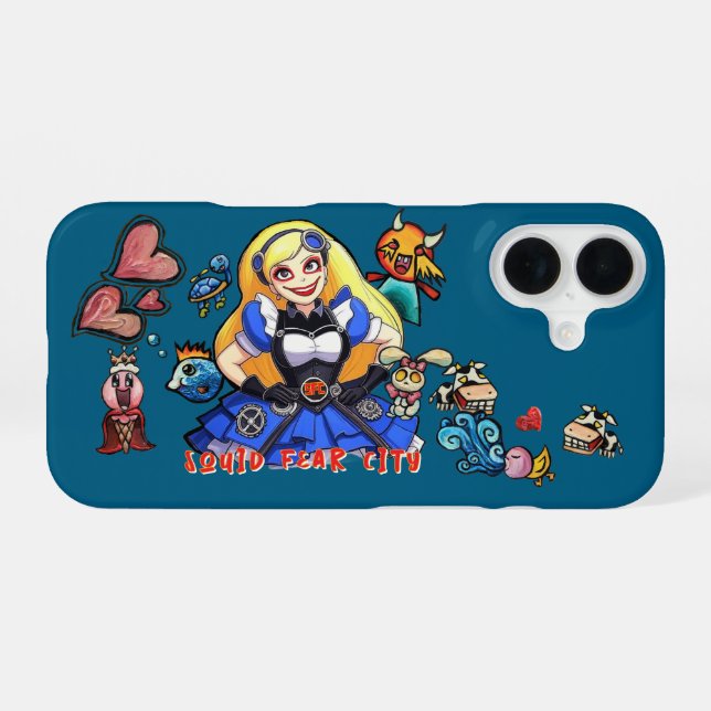 Squid Fear City ALICE EDITION  iPhone 16 Case (Back Horizontal)
