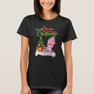 Squid Fish Xmas Decorations Santa Squid Christmas T-Shirt