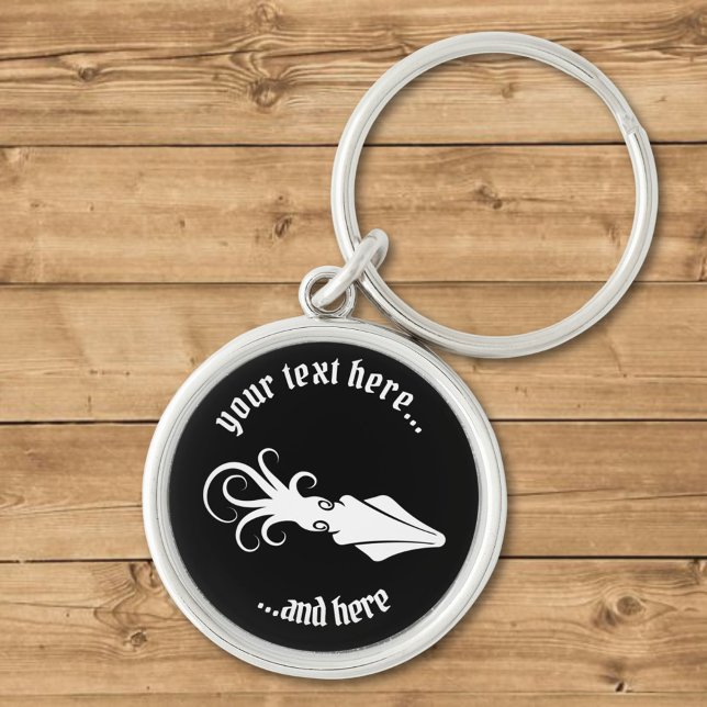 Squid Icon White Keychain (Creator Uploaded)