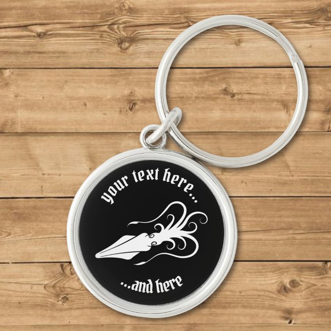 Squid Icon White Keychain (Creator Uploaded)
