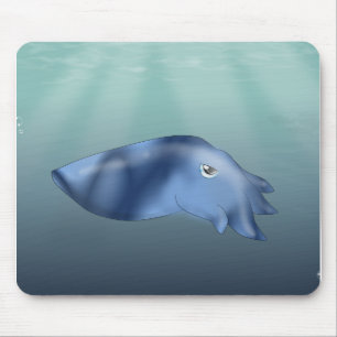 Squid in Ocean Mouse Pad