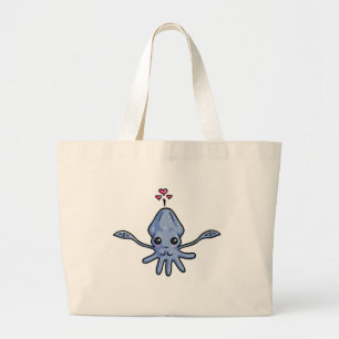 Squid Love Large Tote Bag