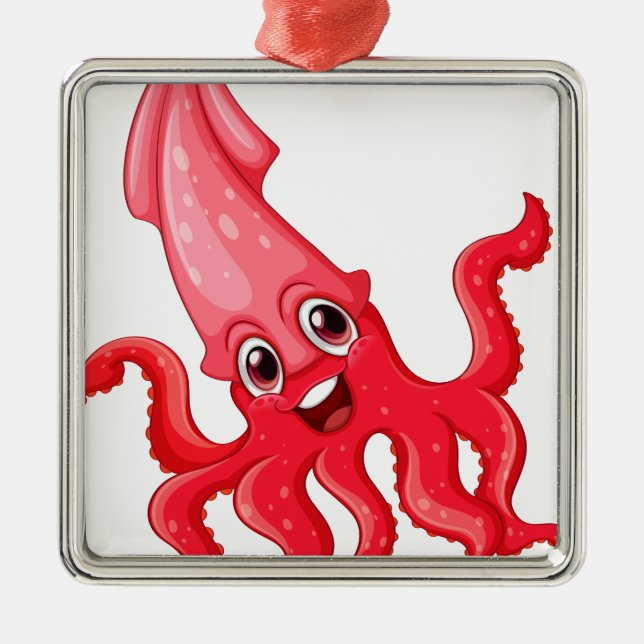 Squid Metal Ornament (Front)