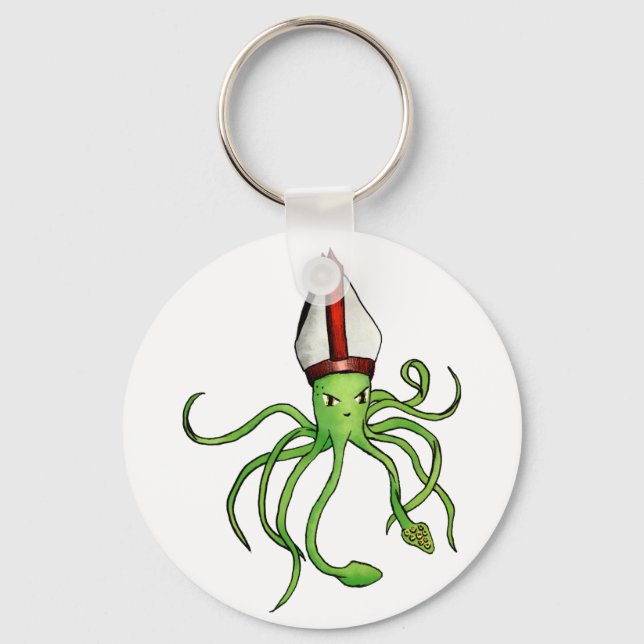 Squid Pope Keychain (Front)