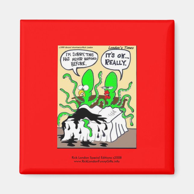 Squid Premanture Ejaculation Funny Magnet (Front)