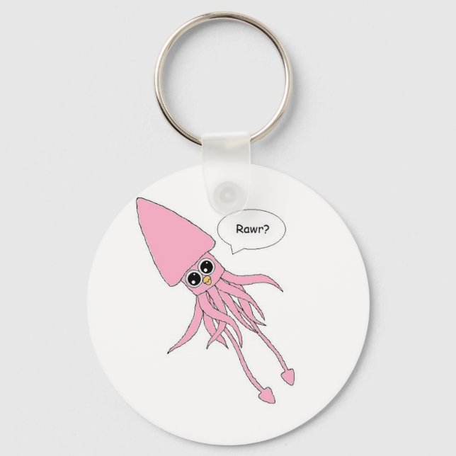 Squid Rawr Keychain (Front)