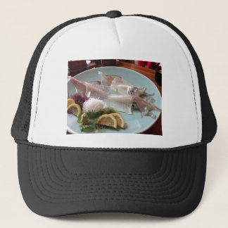 Squid Sashimi Japanese Meal Serving Lunch Dinner Trucker Hat