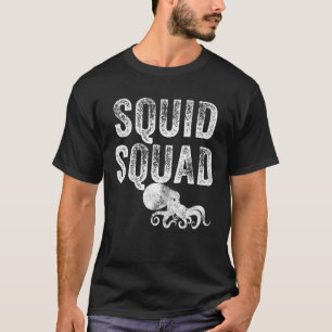 Squid Squad  Sea Ocean Octopus Vintage Distressed T-Shirt