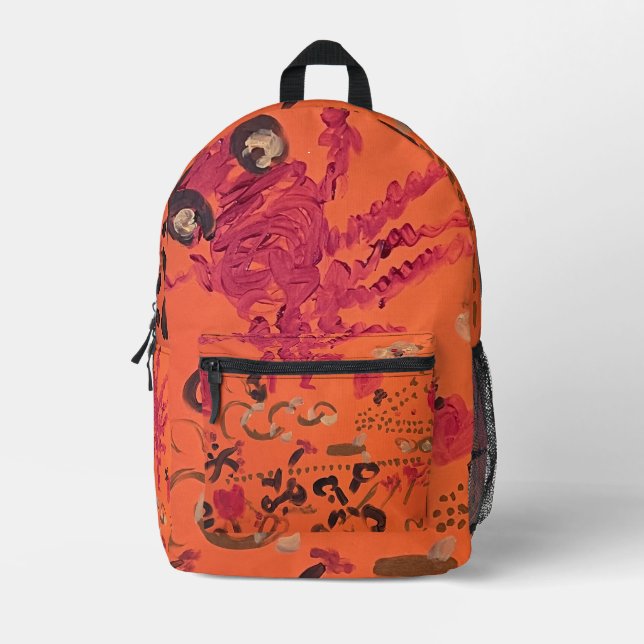Squid Tatoo -The Right Kind of Crazy Printed Backpack (Front)