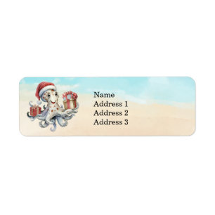 Squid wears Santa Hat for Christmas