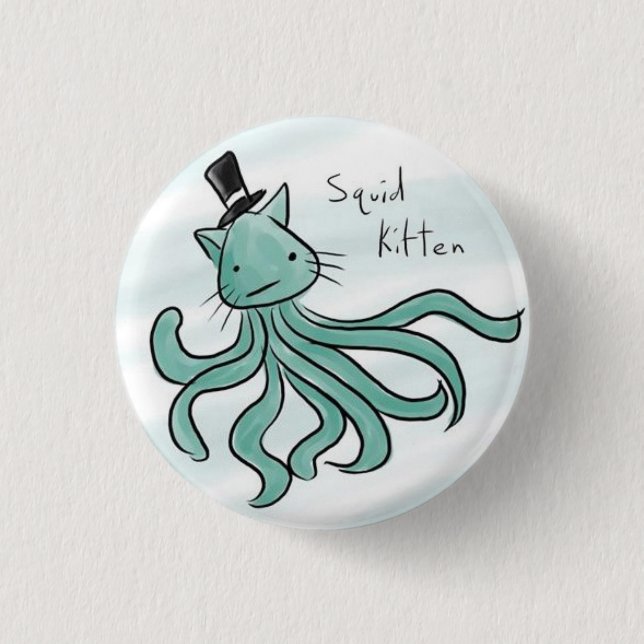 SquidKitten 1 Inch Round Button (Front)
