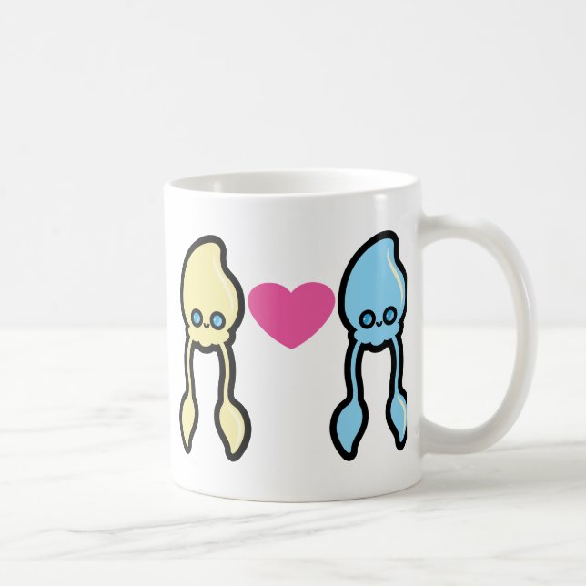Squids in love coffee mug (Right)