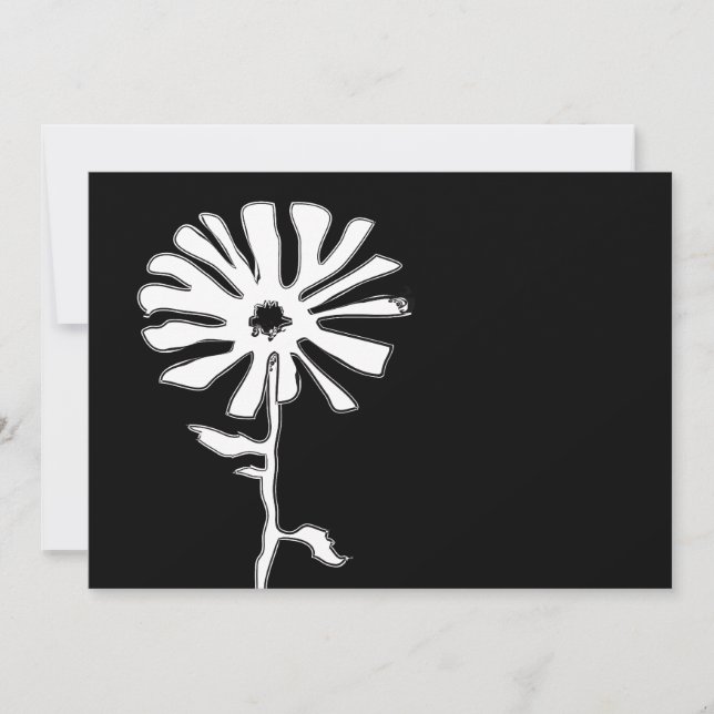 squiggle flower invitation (Front)