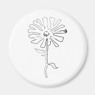 squiggle flower magnet