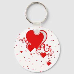 squiggle hearts keychain
