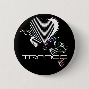 squiggle hearts. trance. 2 inch round button