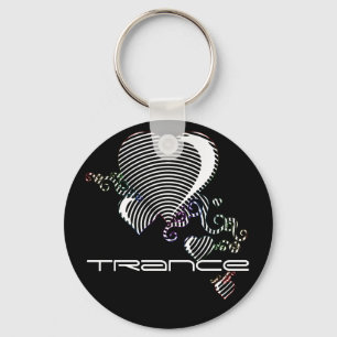 squiggle hearts. trance. keychain
