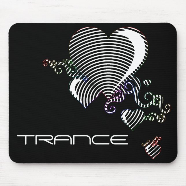 squiggle hearts. trance. mouse pad (Front)